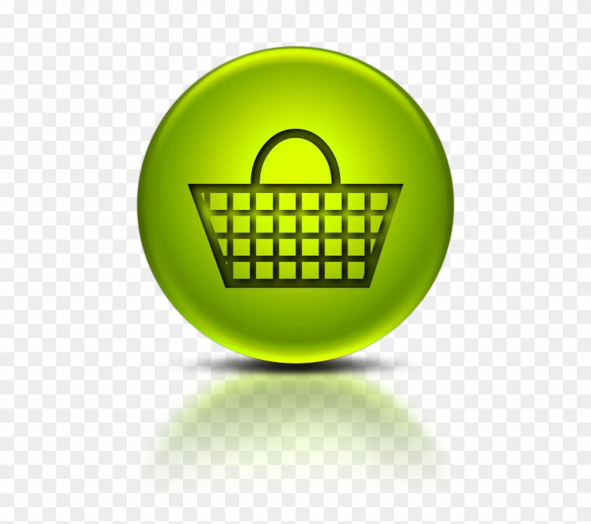 Shop - Shopping Basket Icon Green #1290978