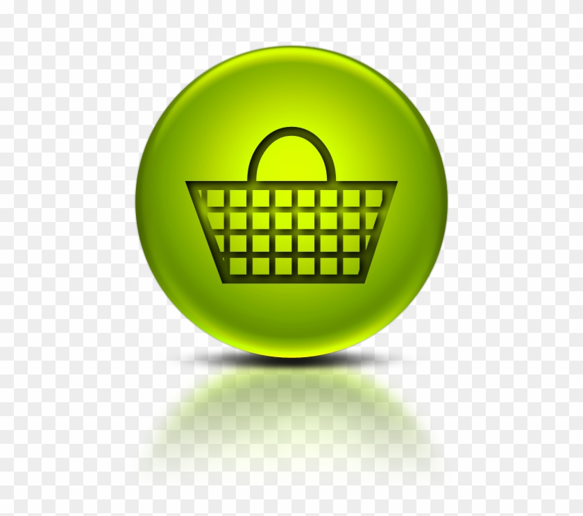 Shop - Shopping Basket Icon Green #1290978