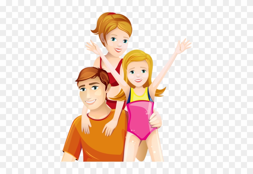 Família - Happy Family One Daughter Clipart #1291026