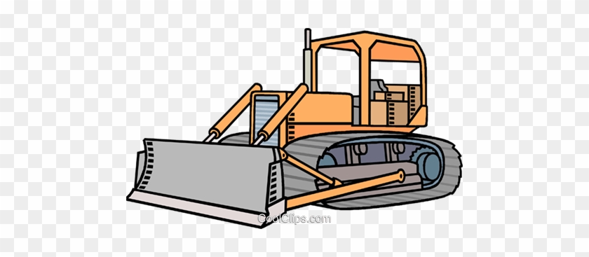 Bulldozer Royalty Free Vector Clip Art Illustration - Plow Clipart #1291345...