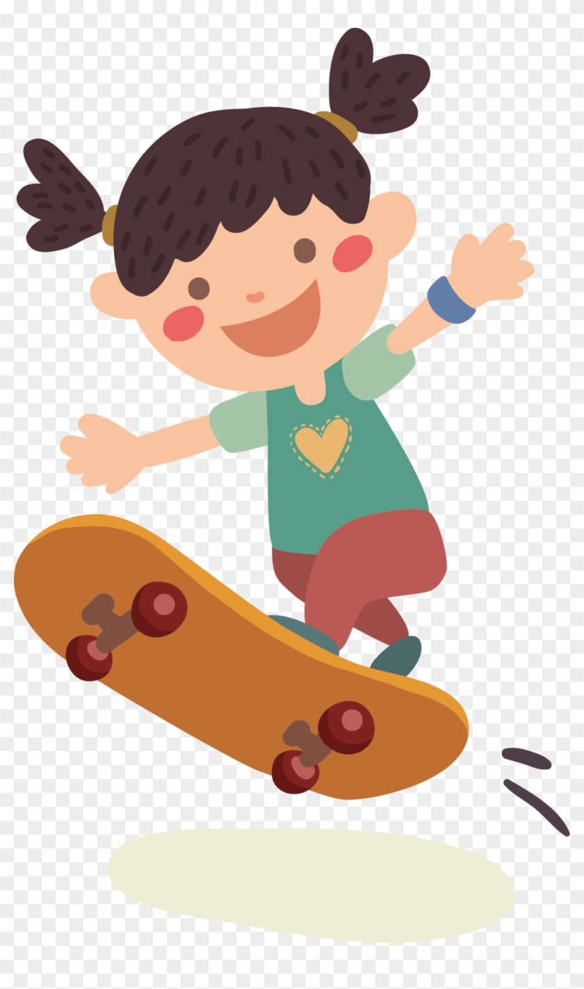 Skateboarding Ice Skating Ice Skate Girl Distribution - Illustration #1291360