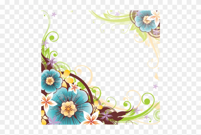 This Site Contains All Information About Vintage Flower - Flower Corner Border Png #1291399