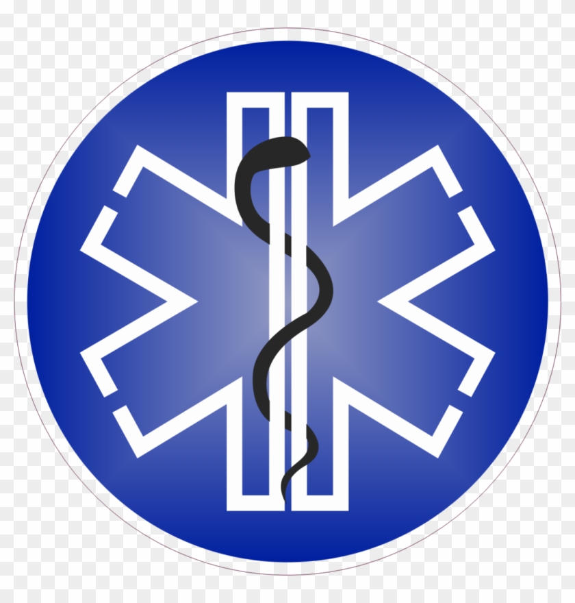 Caduceus Staff Star Of Life Blue Background Black Snake - Happy Birthday Emt Memes #1291485