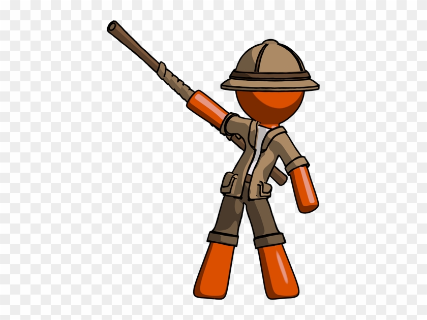 Explorer Ranger Man Bo Staff Pointing - Cartoon #1291644