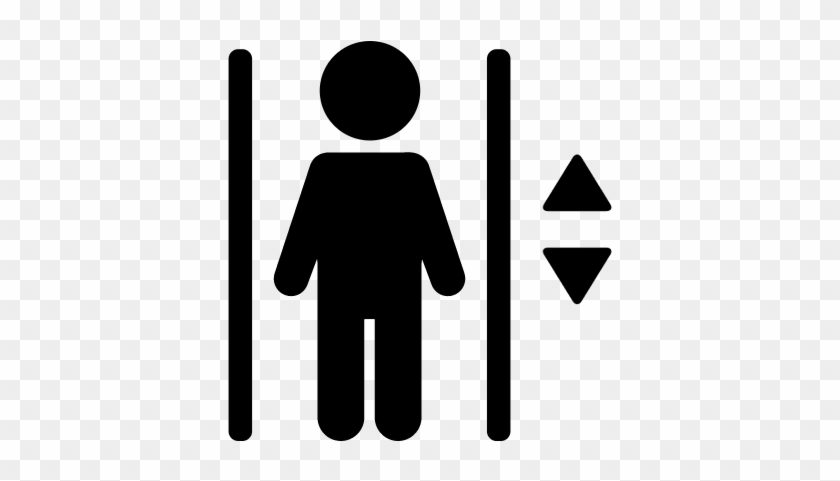 Elevator With A Occupant Vector - Elevator Svg #1291771