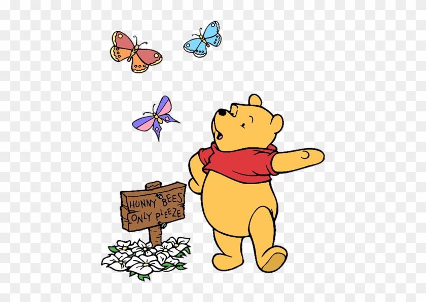 Winnie The Pooh Clipart Butterfly - Winnie The Pooh With Butterfly #1291779