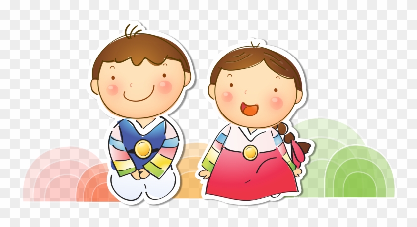 Boy Hanbok Cartoon Illustration - Hanbonk Png #1291824