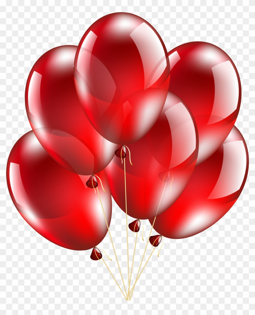 Red Kite Clipart Transparent - Red And Gold Balloons Transparent #1291871