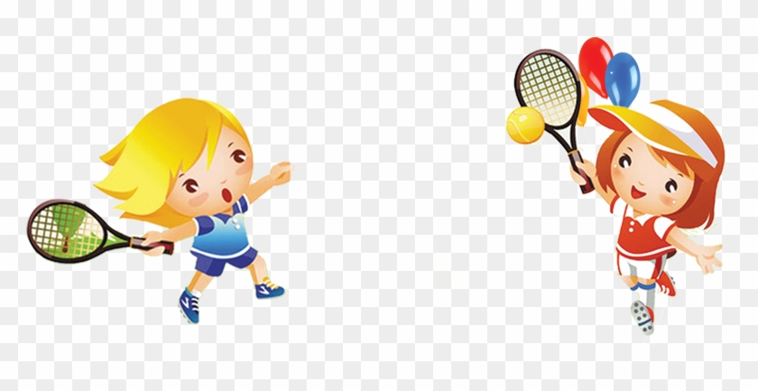 Child Badminton Tennis - Tennis Cartoon #1291933