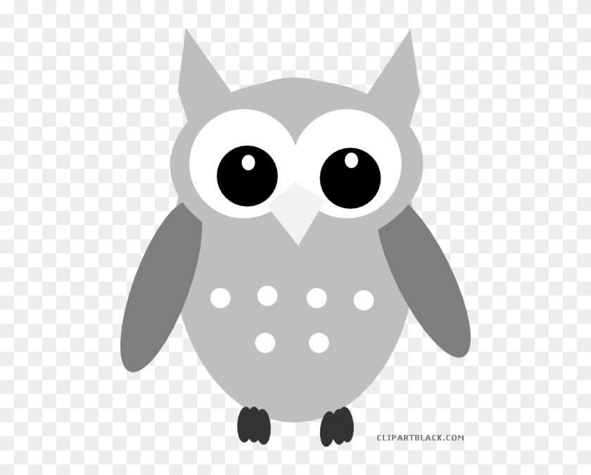 Gray Owl Animal Free Black White Clipart Images Clipartblack - Cartoon Clip Art Owls #1291946