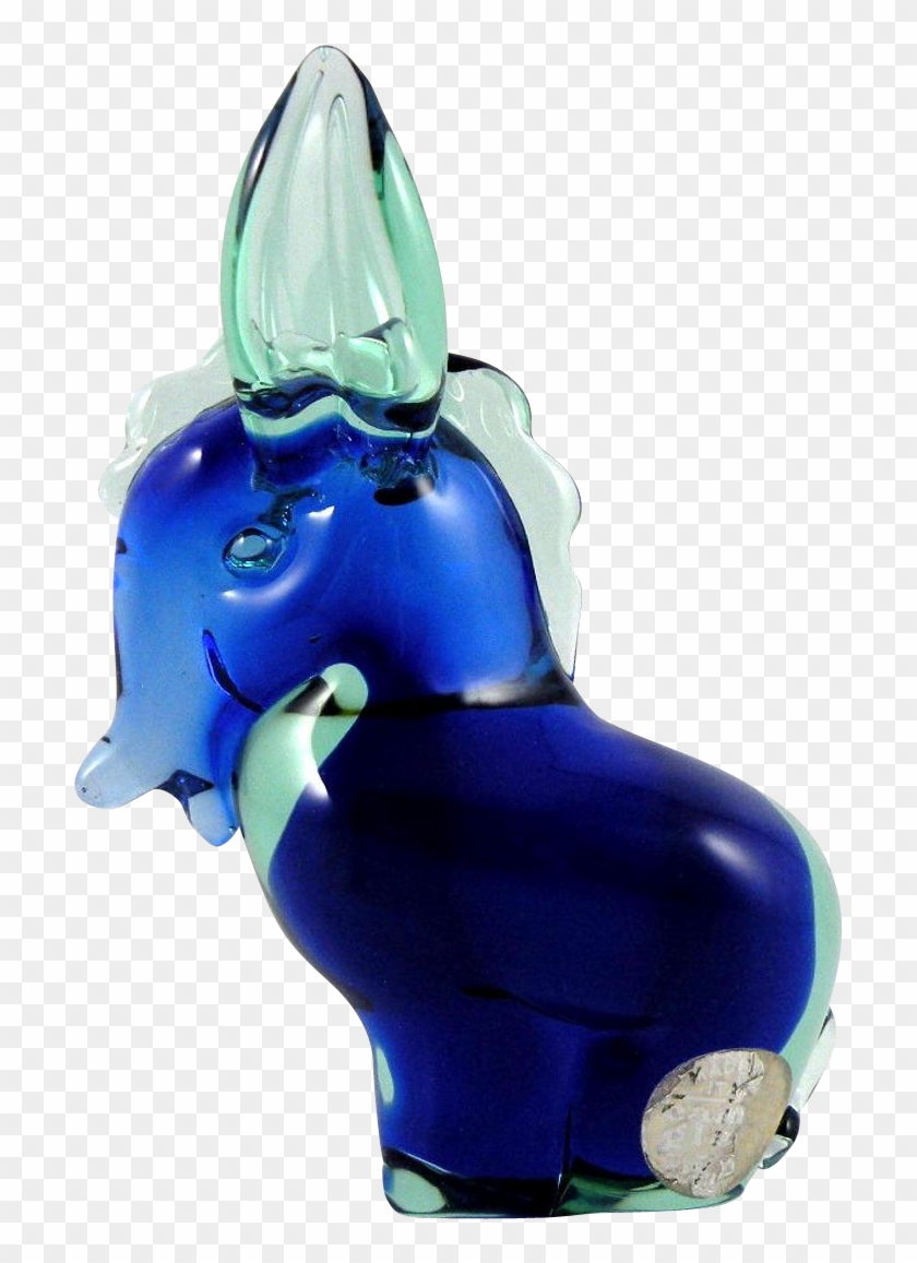 Murano Blue Donkey Horse Made For Camer Glass 1960s - Horse #1291957