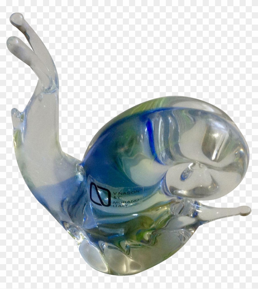 Nason & C Murano Glass Italy Snail Blue & Green Art - Snail Blue #1291960