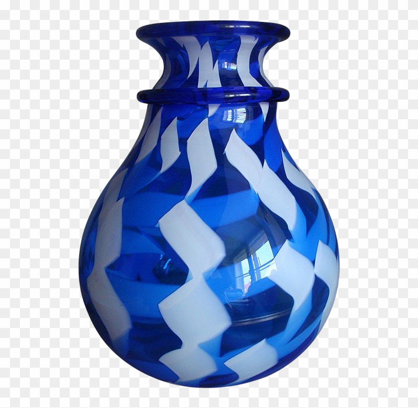 Magnificent Murano Blue Glass Vase Quot La Fenice Quot - Archimede Seguso Fenice Vases #1292029