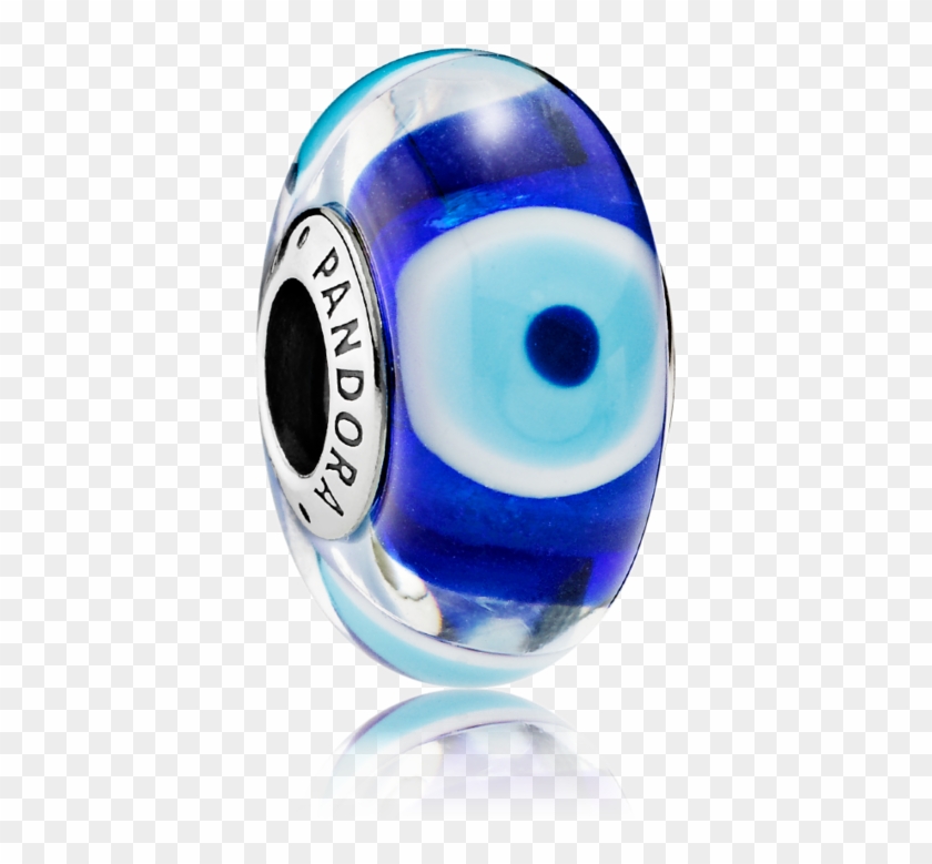 Evil Eye Silver Charm With Dark Blue, Turquoise, White - Turkish Eye Pandora Charm #1292064
