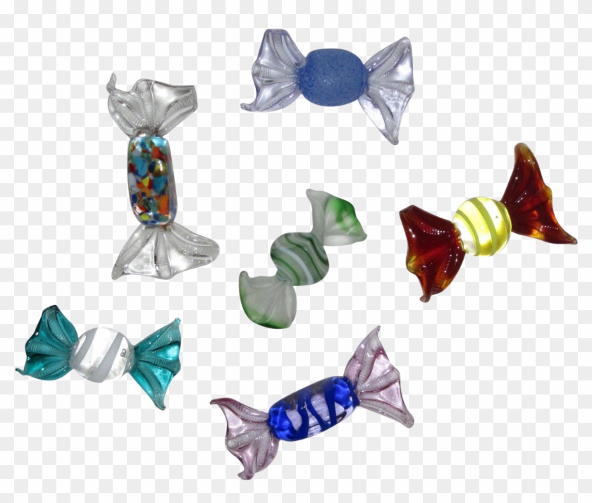 Com @rubylanecom Murano Art Glass Hard Candy, 6 Pieces - Figurine #1292104