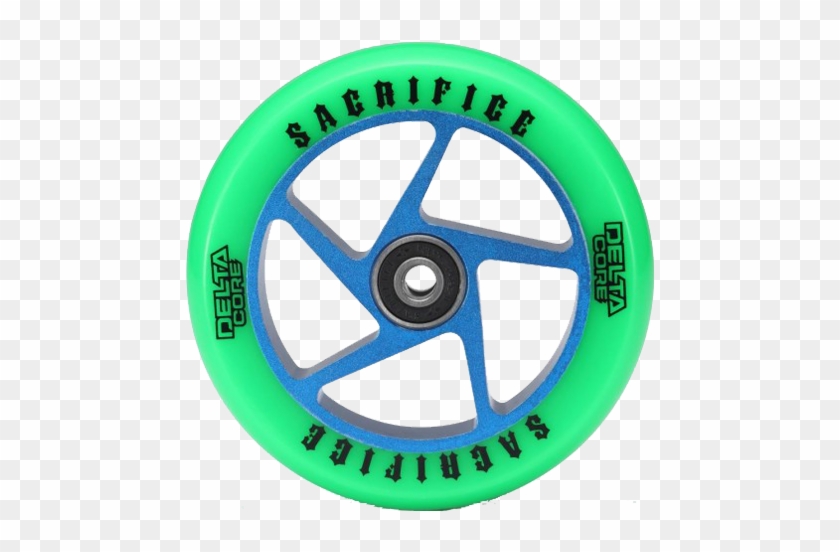 Sacrifice Delta Core Scooter Wheel Set 110mm Green/blue - Sacrifice Delta Core 110mm Scooter Wheel - Green / #1292116