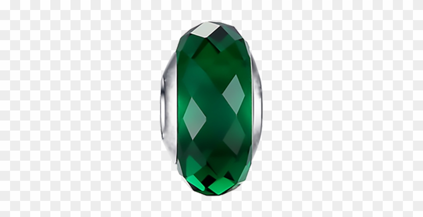 Green Crystal Murano Glass Bead - Emerald #1292154