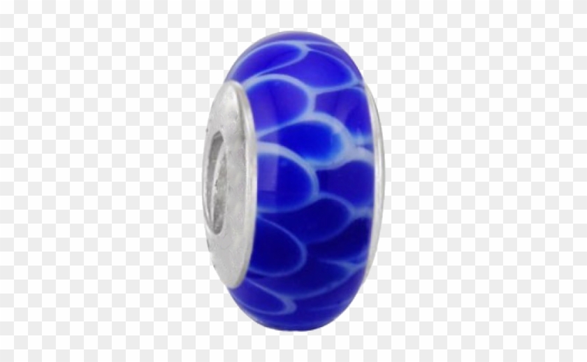 Blue Petal Murano Glass Bead - Pandora #1292188