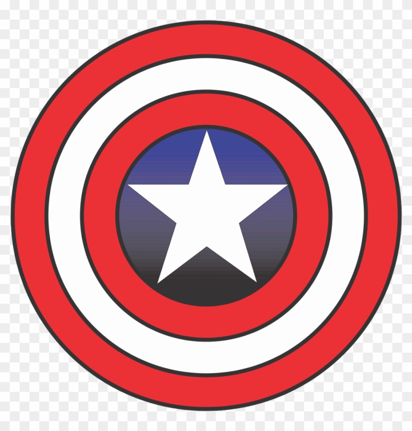 Captain America Logo Vector Fictional Superhero~ Format - Captain America Shield Popsocket #1292220