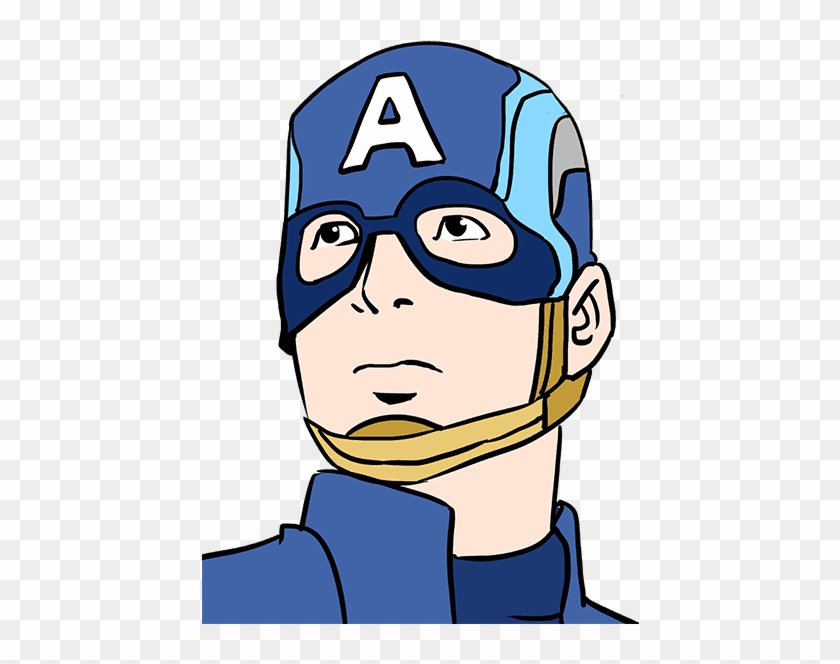 Captain America Clipart Helmet - Captain America Drawing Easy #1292233