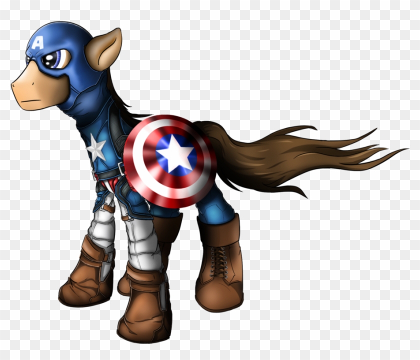 Captain America By Flamevulture17 - Captain America In A Horse #1292263