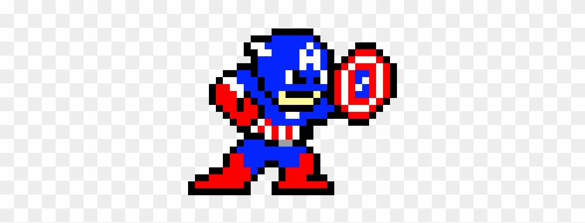 Captain America Blocking - Pixel Art On Spreadsheet #1292280