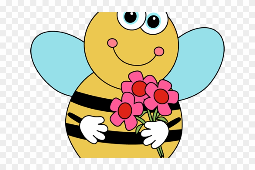 Beehive Cliparts Flowers - ้ Happy Birthday Card Bee #1292500