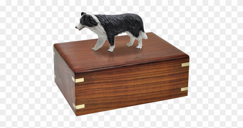 Border Collie Dog Figurine Wood Urn - Urn #1292574