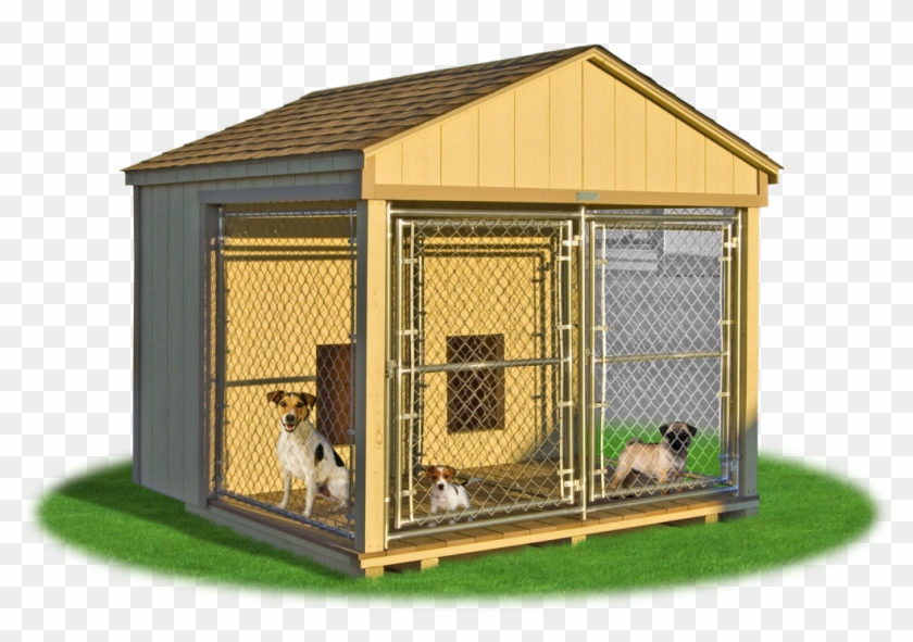 Medium Double Animal Kennel Outside - Dog Kennels For 2 Dogs #1292586