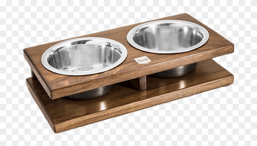 Luxury Raised Dog Feeders In Wood Or Metal - Double Dog Bowls #1292644