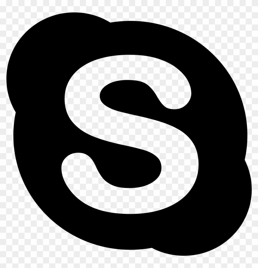 This Is A Skype Icon - Skype Icon Black And White #1292706