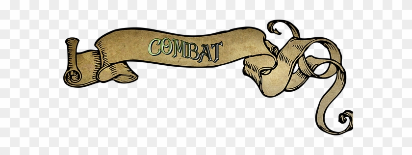 Combat Role-play - Scroll Banner Clip Art #1292738