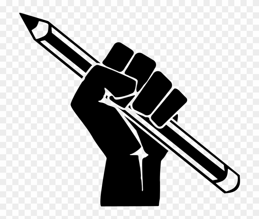 File - Combat-1300596 - Svg - Raised Fist With Pencil #1292743