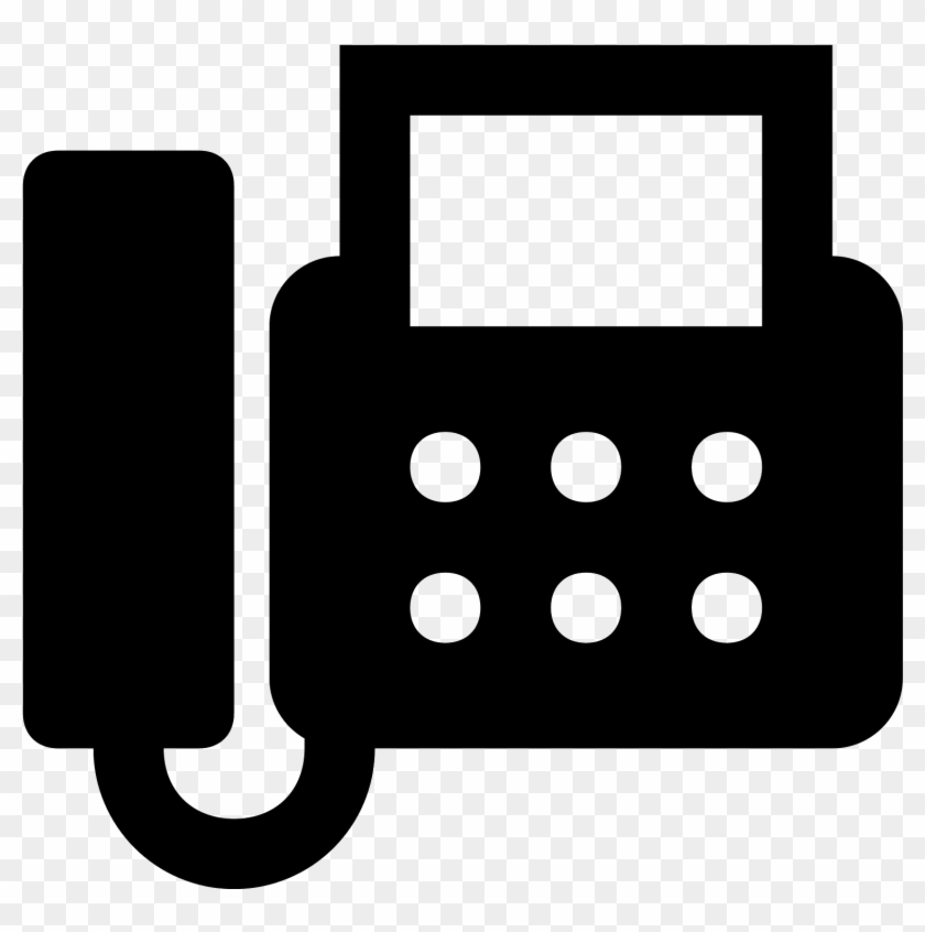This Icon Features A Phone Connected To A Fax Device - Fax Icon Png #1292748