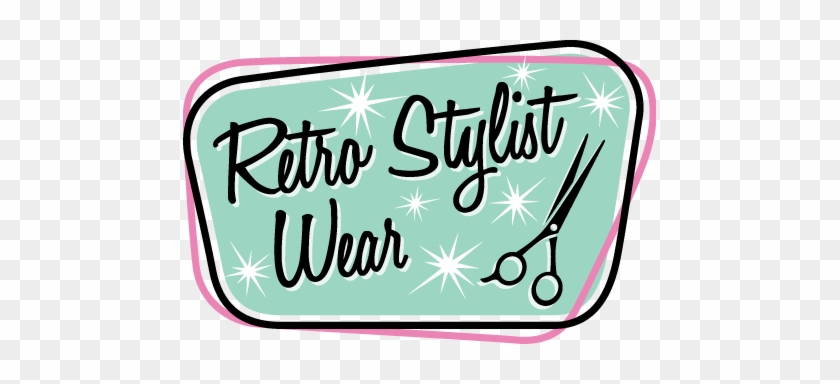 Retro Stylist Wear Smocks, Aprons, Retro Stylist Wear, - Black Grooming Salon Vinyl Sticker Wall Art #1292929