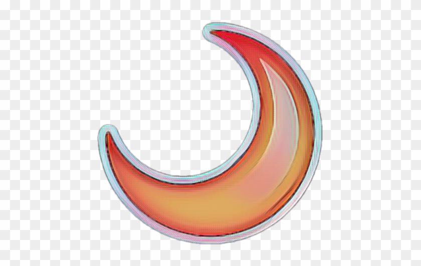 Moon Orange Magic Luna Medialuna Emoji Whatsapp - Moon #1293088