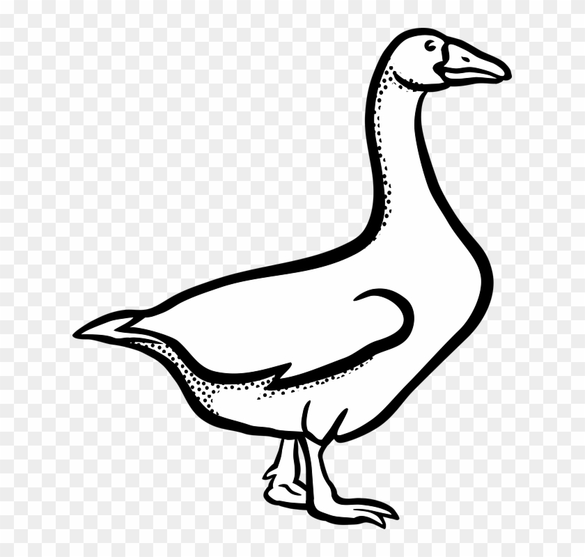 Geese Migration Clipart Dark - Black And White Transparent Duck Clipart #1293321