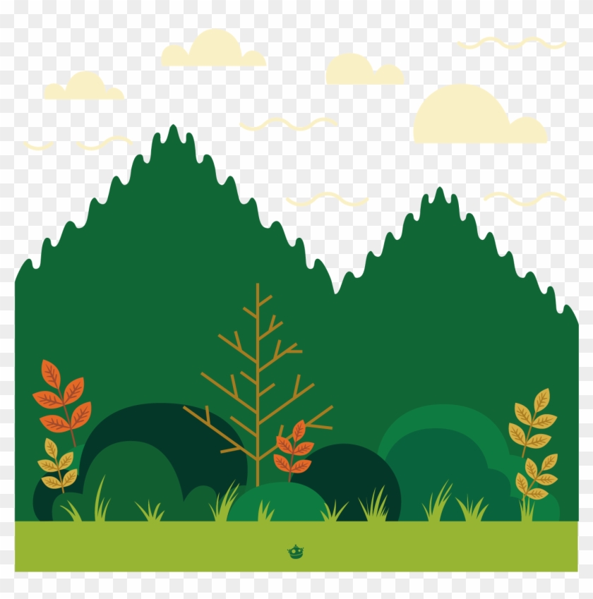 Autumn Forest Background Vector Material - Forest Png Vector #1293334