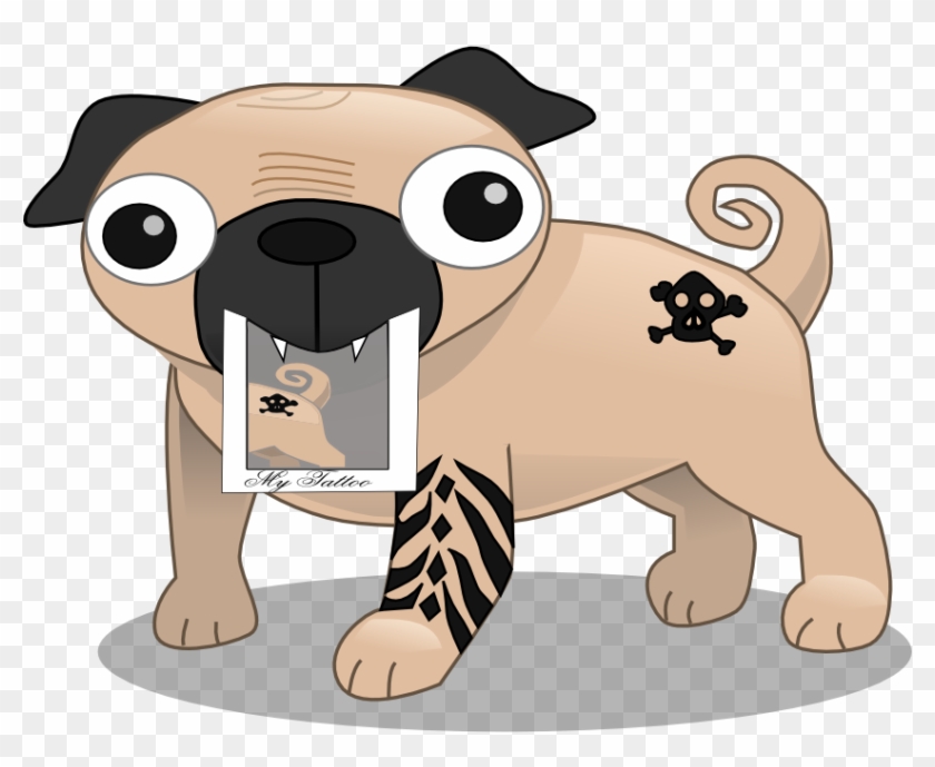 Recent Tattoo Galleries - Cartoon Pug Png #1293421