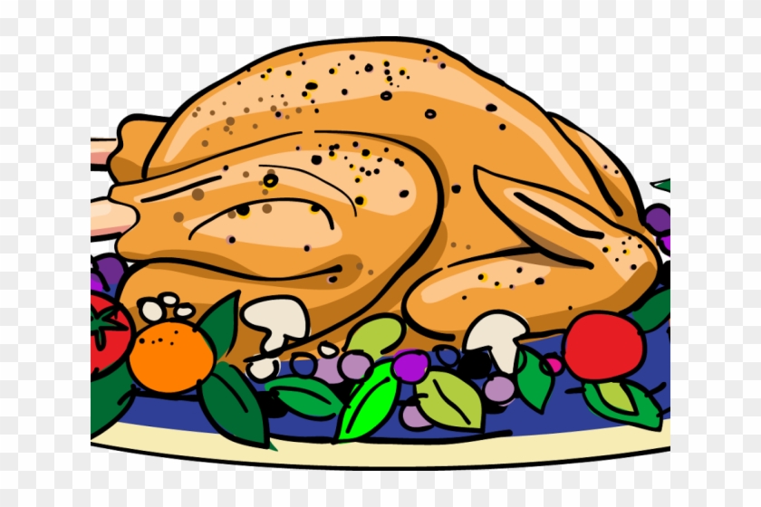 Thanksgiving Clipart Banquet - Turkey Dinner Clipart #1293477