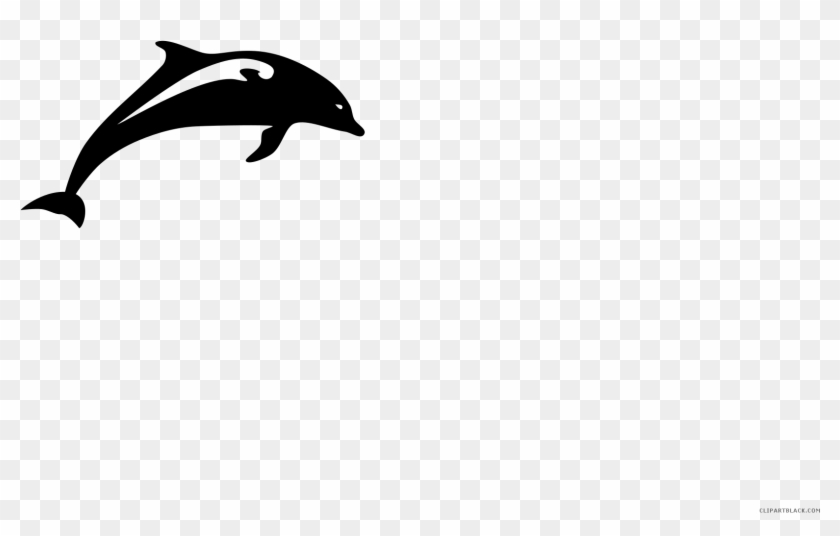 Black And White Dolphin Animal Free Black White Clipart - Common Bottlenose Dolphin #1293528