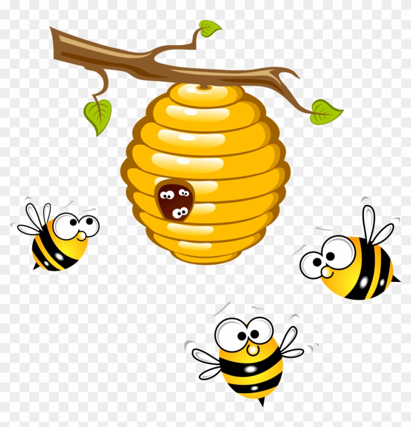 Honey Bee Beehive Bumblebee Clip Art - Honey Bee Clipart Png #1293531