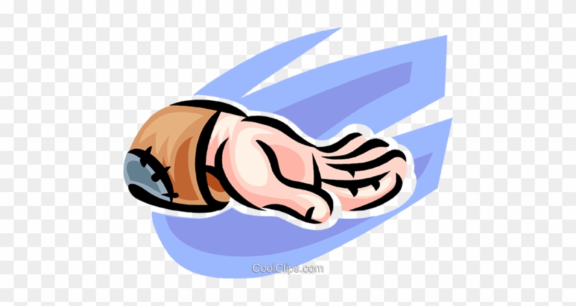 Hand Looking For Donations Royalty Free Vector Clip - Cartoon Hand #1293807