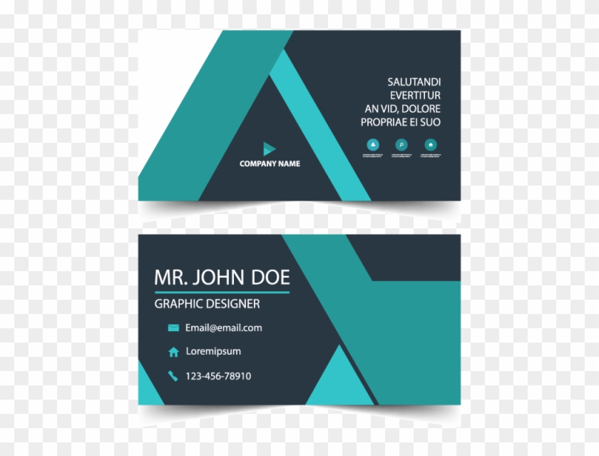 Blue Corporate Business Card Template - Business Card #1293811