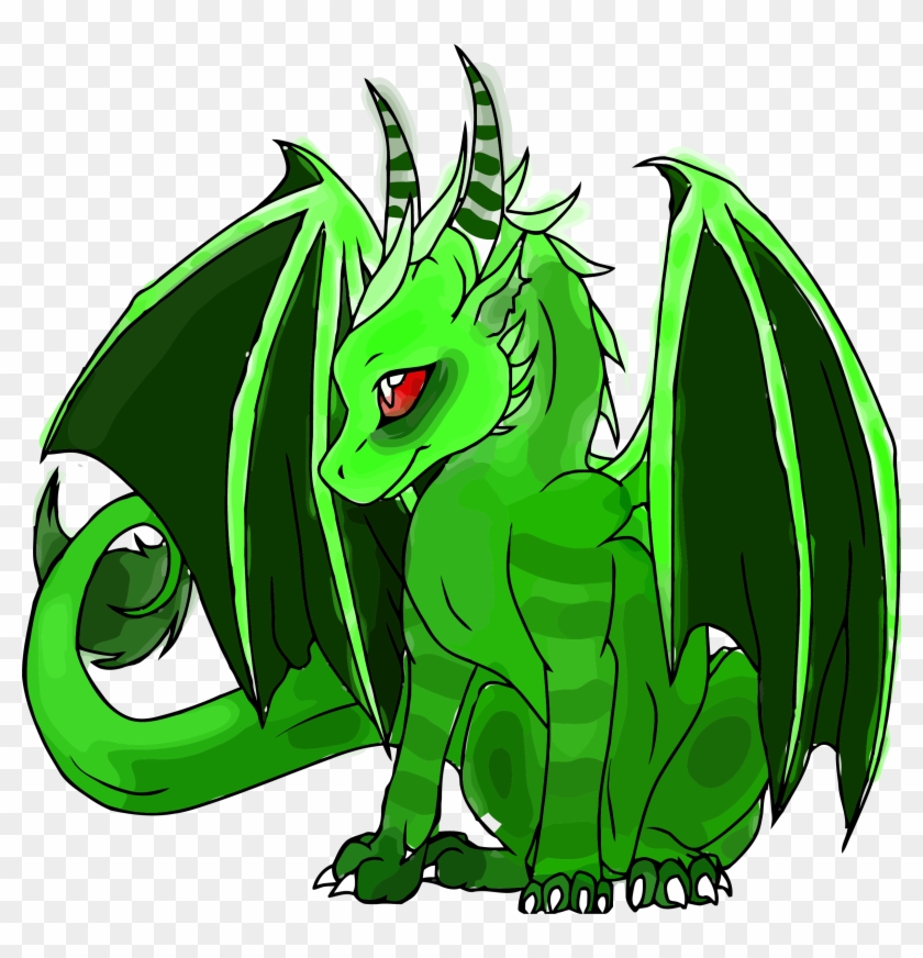 Police Station Clipart - Cute Green Dragon #1293964