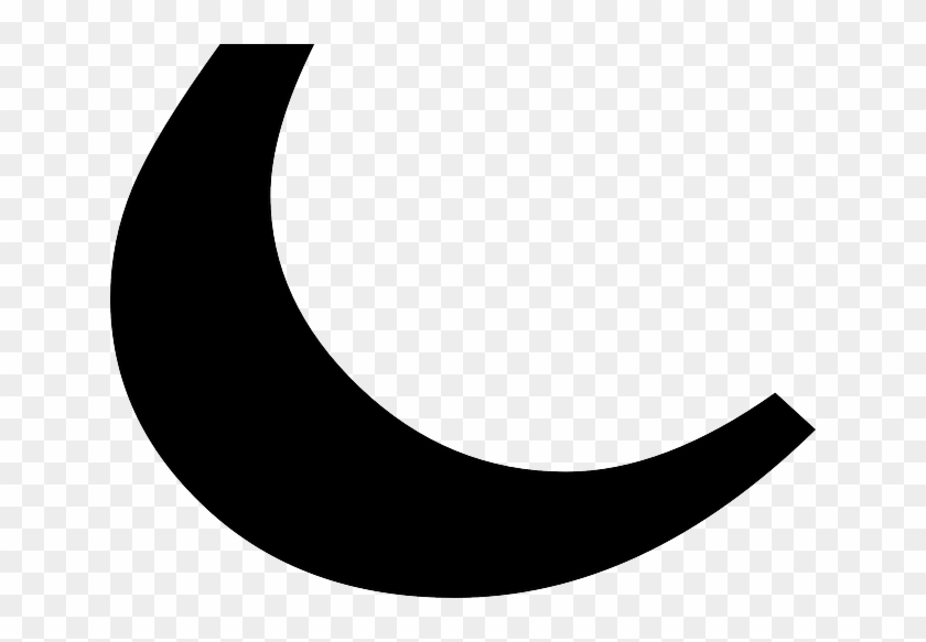 Half Moon, Moon, Sickle, Reaping Hook - Black And White Moon Silhouette #1294108