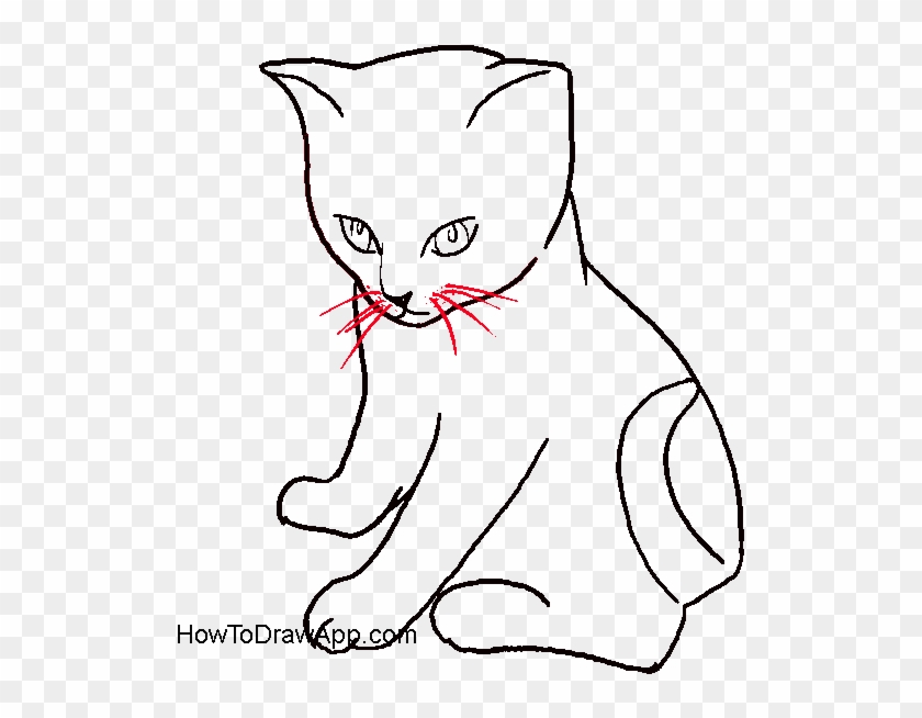 How To Draw A Cat Clipart - Cats Step By Step #1294293