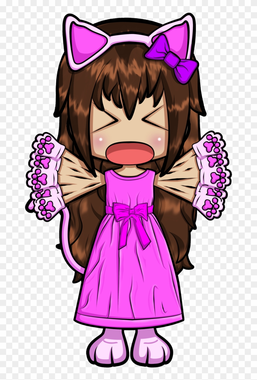 Chibi Screaming Neko Mimi Girl By Justnidea - Anime Girl Screaming Png #1294371