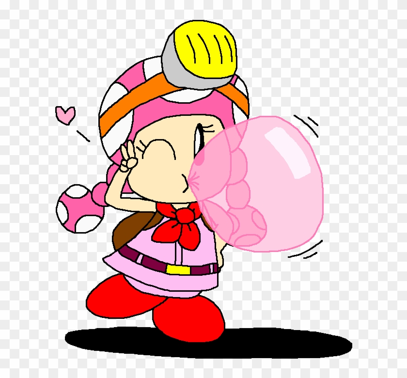 Captain Toadette Bubble Blowing By Pokegirlrules - Cartoon #1294450