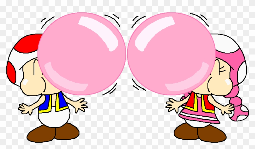 Toad And Toadette Blows More Bigger Bubbles By Pokegirlrules - Cartoon #1294456